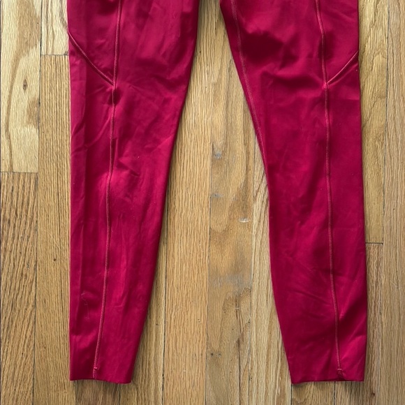 Lululemon 6 Fast Free 7/8 Tight II Non-Reflective Nulux 25" Dark Red great cond - Picture 3 of 7